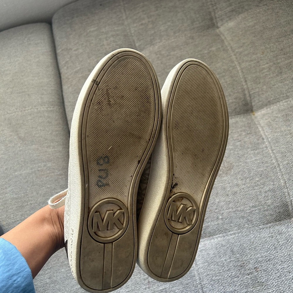 Michael Kors Women's Cream Sneakers - Picture 3 of 7